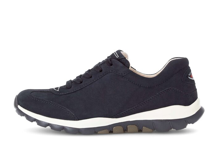 Gabor Rollingsoft SNEAKER LOW, Nubuk, Nightblue, (S.w/blau) Wechselfußbett 96.965.46 Schnürschuh