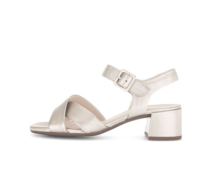 Sandal met riempjes goud #0