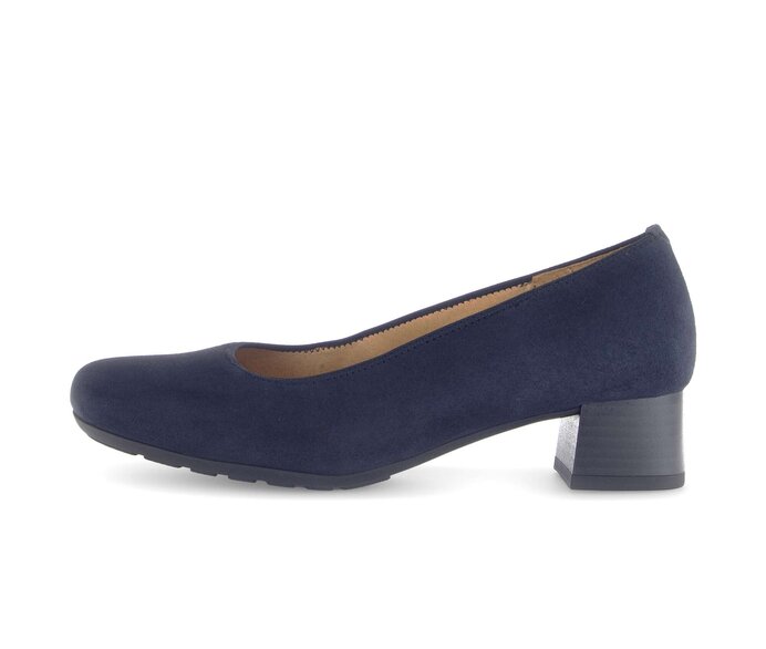 Pump op plateauzool blauw #0
