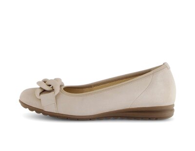 Sportieve ballerina beige