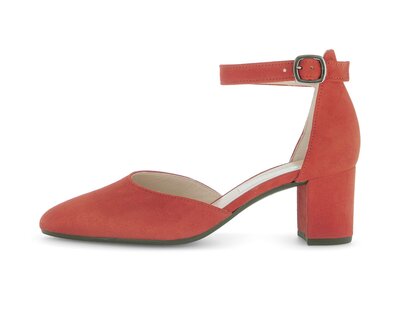 Décolleté con cinturino rosso