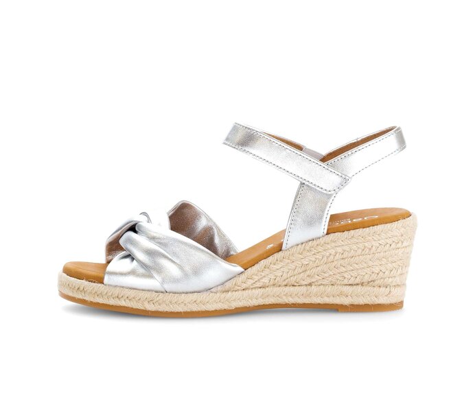 Sandaleno met sleehak zilver #0
