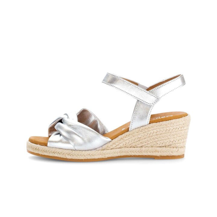 Sandales compensées argent #0