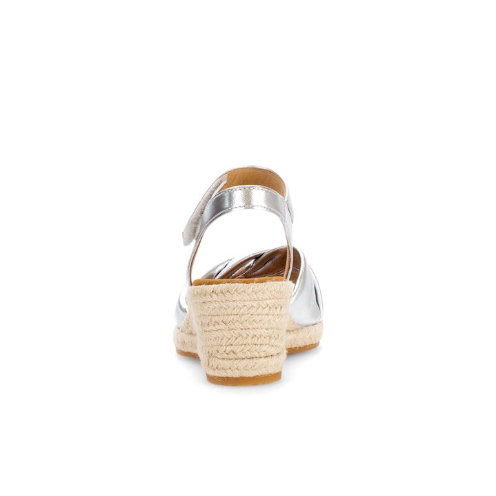 Sandales compensées argent #3