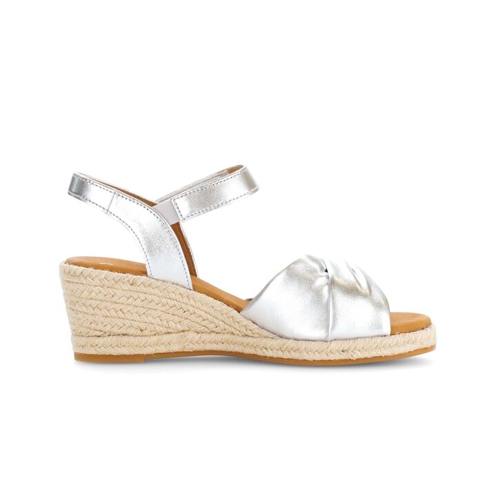 Sandales compensées argent #1
