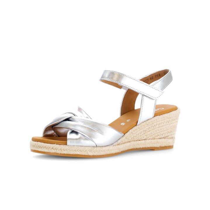 Sandales compensées argent #2