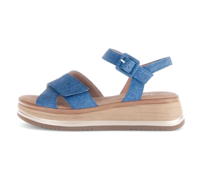 Sandale à plateforme bleu #0