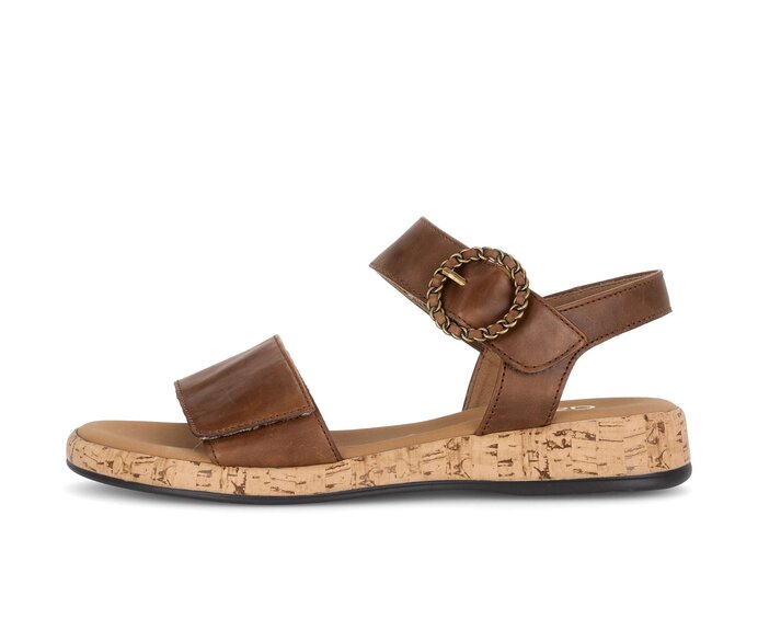 Sandal met riempjes bruin #0