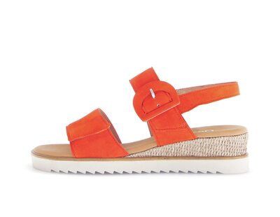 Sandalo con zeppa arancione