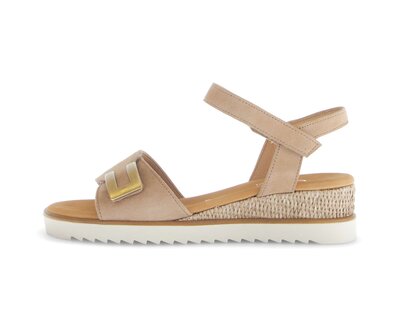 Sandalo con cinturino beige