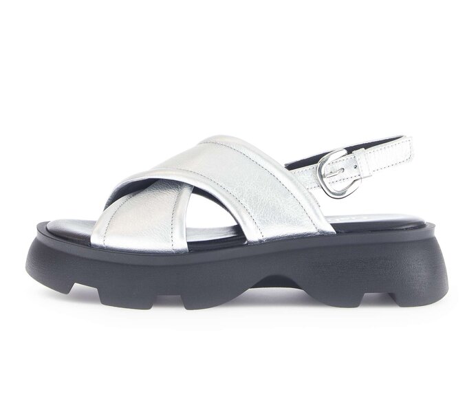 Sandal met riempjes zilver #0