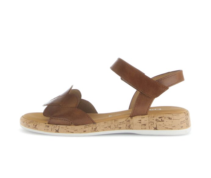 Sandal met riempjes bruin #0