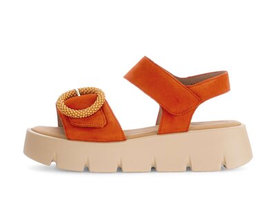 Sandalo con plateau arancione