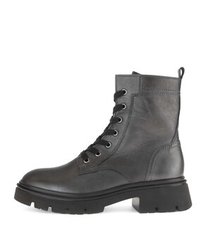 Schnürstiefelette silber