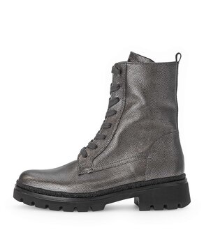 Schnürstiefelette grau