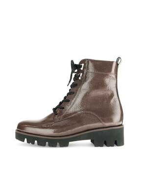 Schnürstiefelette braun