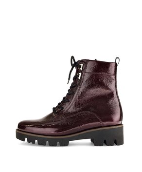Schnürstiefelette rot