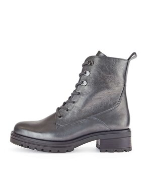 Schnürstiefelette silber