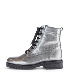 Schnürstiefelette grau