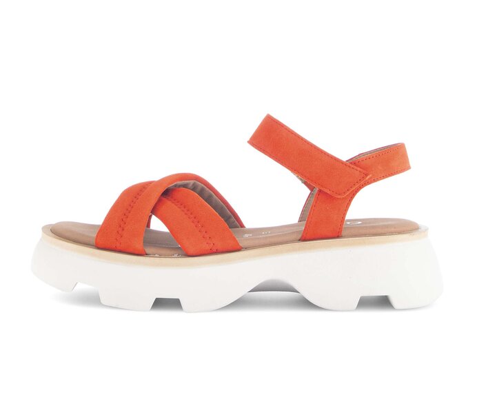 Sandal met riempjes oranje #0