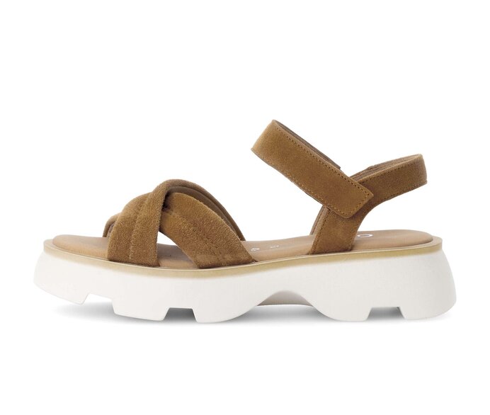 Sandal met riempjes bruin #0