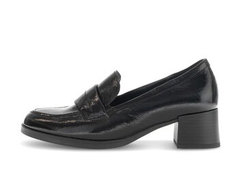 Mocassini con tacco nero