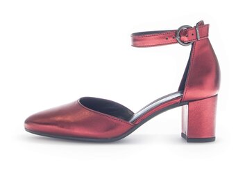 Décolleté con cinturino rosso