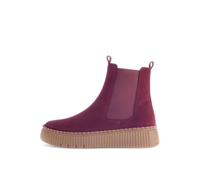 Bottine Chelsea rouge #0