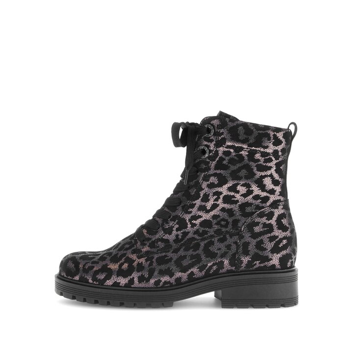 Schnürstiefelette schwarz #0