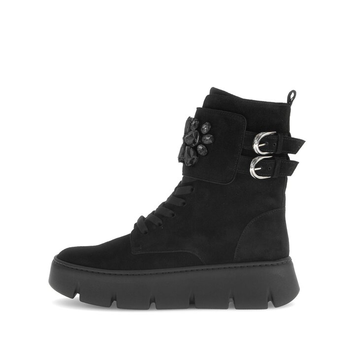 Schnürstiefelette schwarz #0