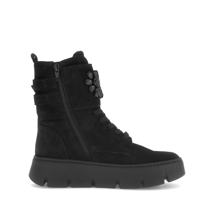 Schnürstiefelette schwarz #1