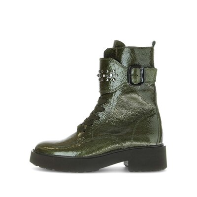 Schnürstiefelette grün