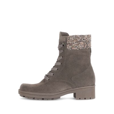 Schnürstiefelette braun