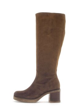 Stivali con plateau marrone