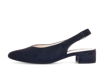Escarpin à talon ouvert bleu