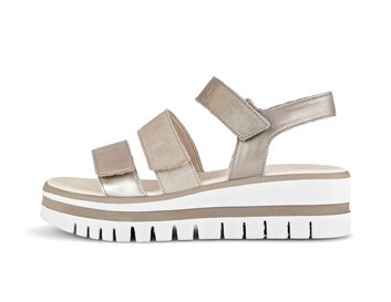 Sandale à plateforme beige