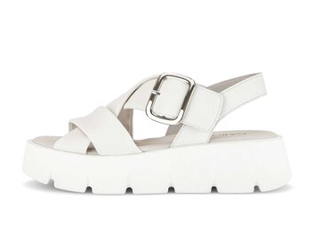 Sandale à plateforme crème