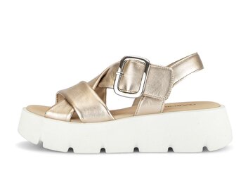 Sandale à plateforme or