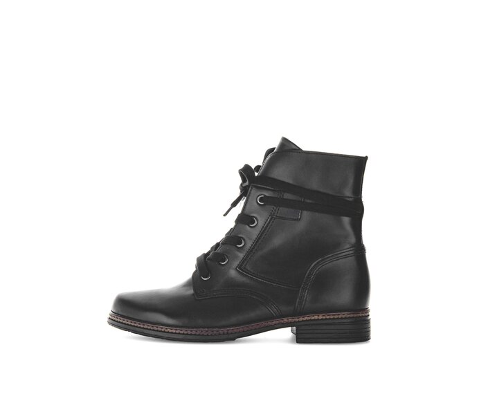 Schnürstiefelette schwarz #0