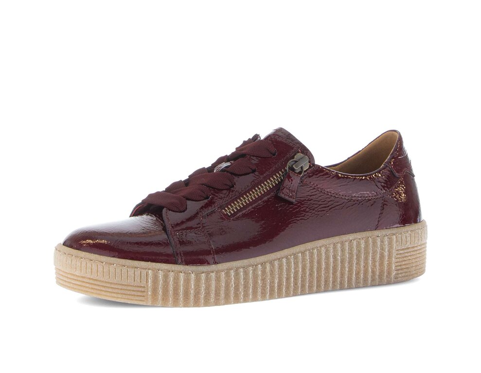 Sneaker Donna Gabor 73.334.12 Basse | Colore Talpa, Taglia 7, Pelle Con Cerniera E Suola Flessibile