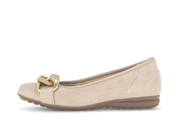 Sportiga ballerinor beige