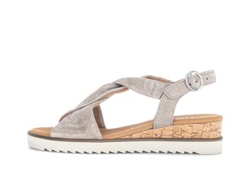 Keilsandalette beige