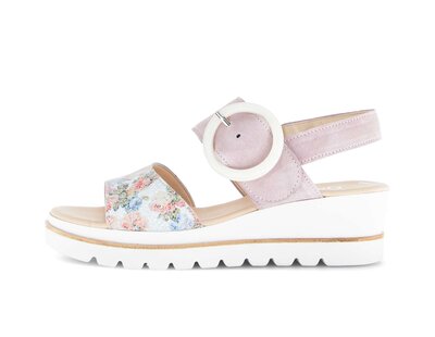 Sandalo con plateau multicolore