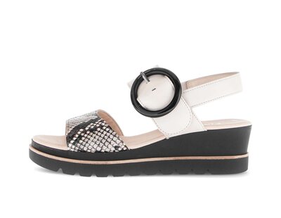 Sandalo con plateau beige