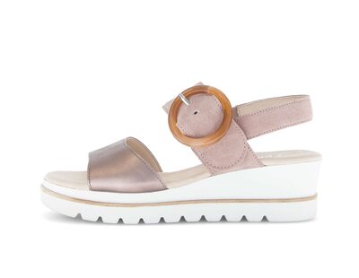 Sandalo con plateau rosa