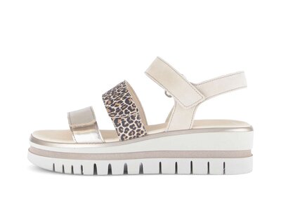 Sandalo con plateau multicolore