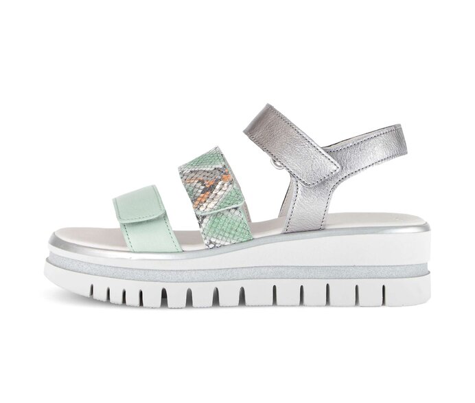 Sandale à plateforme multicolore #0