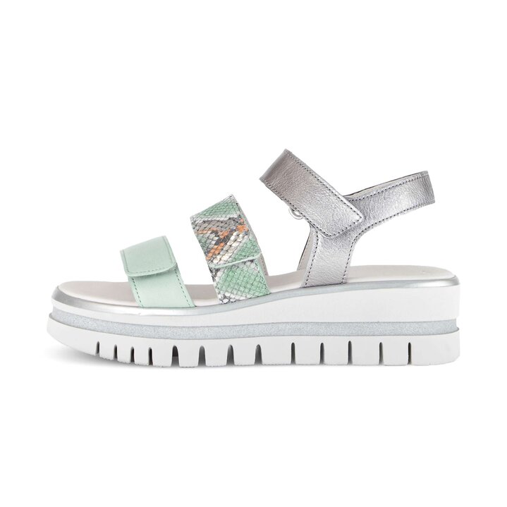 Sandalo con plateau multicolore #0