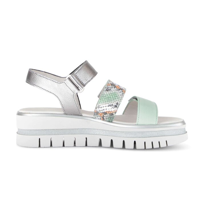 Sandalo con plateau multicolore #1