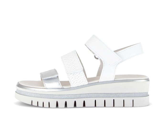 Sandale à plateforme blanc #0